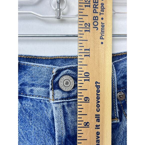 Levi's 501 Women's 28 Blue Anniversary Edition Button Fly Cut Off Denim Shorts - Picture 4 of 8